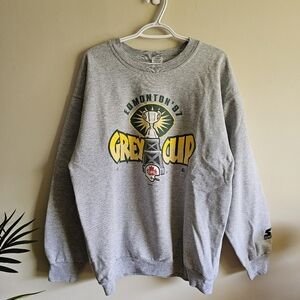 1997 Vintage GREY CUP Sweater Sweatshirt CFL Edmonton Large Men Women Eskimos